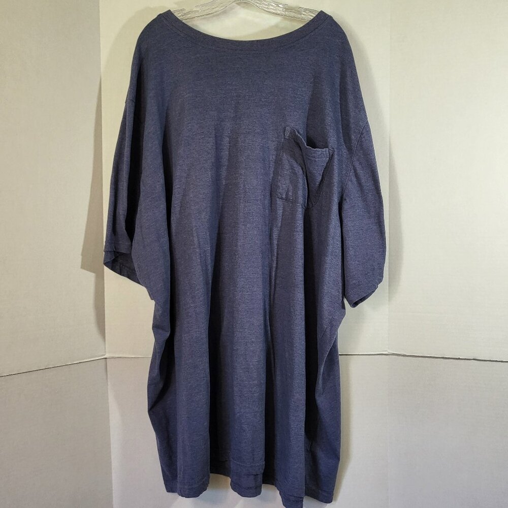 Kingsize Men's Pocket T Shirt Size 6XLT Blue Heather